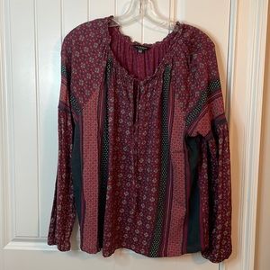 Lucky Brand Boho Style top, Size XL